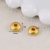 Contas Antigas de Abóbora Banhadas a Ouro, Contas de Disco Voador, Contas Espaçadoras, Acessórios para Joias DIY, Contas para Pulseira e Colar, Pastilhas Espaçadoras
