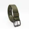 Cinto de Fivela de Pino em Lona Porosa Cinto de Lona Masculino 3,7 cm de Largura Longo Cinto de Treinamento Militar Cinto Tático para Exterior