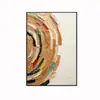 Pintura Decorativa Moderna de Lujo Ligero para Fondo de Sofá de Sala de Estar, Mural de Pared de Arte Abstracto, Pintura Colgante de Alta Gama para Vestíbulo de Entrada