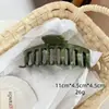 Pinza para el pelo rectangular floral con degradado verde estilo coreano para mujer, adecuada para recogidos, pinza de tiburón para cabello grueso, accesorio para el pelo