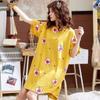 Pijamas Verão Feminino Pijamas Estilo Coreano Pijamas Mulheres Verão Nightgown Mulheres Verão Manga Curta Roupas Domésticas de Verão Conjunto Estudante Bonito Tamanho Grande