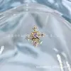 Aretes Colección Oro Morado Claro Aleación de Titanio Astmf-136 Titanio G23 Rosca Interna Zirconia Labret Accesorios para Piercing