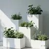 Macetero Exterior con Departamento de Ventas de Calle Comercial Plaza Divisor Maceta Rectangular Estante para Flores Macizo de Flores para Jardinería Canaleta para Flores