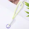 Colgante para teléfono con cordón de dopamina, llavero anudado anti-pérdida, juguete de peluche, cuerda corta de poliéster colorida y creativa al por mayor