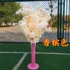 Novo Corredor de Casamento com Neve Artificial Adereços Decoração de Fundo para Casamento Árvore de Flor de Cerejeira Corredor de Casamento com Flor de Cerejeira de Ferro Forjado Enfeites de Casa
