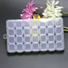 Caixa de Strass para Nail Art, Caixa Vazia com Tampa Individual, Caixa Transparente de Armazenamento de Joias com 28 Compartimentos, Recipiente de Armazenamento 829-1 Compartimento