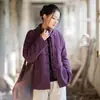 26 Nueva Chaqueta de Algodón Acolchada con Textura de Doble Capa Estilo Invierno, Suave y Versátil, con Cuello Alto y Cierre de Botones para Mujer