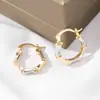 [Transfronterizo] 2026 Pendientes de Aleación de Dos Tonos Dorados y Plateados Personalizados Europeos y Americanos para Mujer Joyería Temu Pendientes de Joyería Transfronteriza