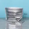 Pastel de Barbacoa Bolsa Térmica de Algodón Perlado con Papel de Aluminio Aislante Bolsa Térmica para Llevar Comida Fresca Comida Fresca Refrigerada Bolsa Térmica para Comida Fresca