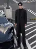 Elegante Casaco Trench Coat Estilo Francês para Homens, Dupla Face, Outono e Inverno, Estilo Maduro, Moda Coreana, Tendência Ins, Casaco de Lã Masculino com Ombros Caídos
