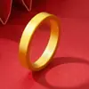 Ley antigua herencia anillo plano arena dorada par de anillos para amantes cara lisa mate hombres y mujeres anillo liso ins anillo pulsera venta al por mayor