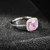 Anillo Cuadrado de Moda de Lujo de Alta Gama Estilo Nuevo Europeo y Americano Transfronterizo Anillo de Diamante Venta Caliente Mujeres Aliexpress Transfronterizo R820