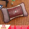 Cojín de estera de bambú con temática de té de verano, almohada dura individual, almohada de verano para adultos, cojín de ratán de seda helada con patrón de mahjong, fresco y cómodo para dormitorios y estudiantes