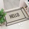 Alfombra de piso de bucle de seda con patrón de letras minimalista premium, se puede cortar a medida, resistente a la suciedad, alfombra de entrada antideslizante, alfombra de piso para recibidor