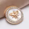 Suministro Directo de Fábrica Botones Metálicos de Pierna Alta Cosidos a Mano, Abrigos y Cortavientos de Gama Alta, Accesorios Decorativos, Botones Redondos de Diamante