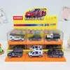 1:Coche de juguete de aleación 64, motocicleta, vehículo de ingeniería, camión de bomberos, vehículo militar, juego de bloques de construcción, empaquetado individualmente, juguete deslizante para niños