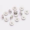 Contas Espaçadoras de Cobre Banhadas a Ouro 18K que Preservam a Cor 4/6/8mm com Anéis de Diamante Zircônia Contas Espaçadoras para Colar Artesanal DIY Acessórios de Contas Soltas