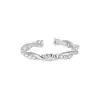 Nuevo Anillo de Plata Original de Nicho Ins Cadena Avanzada de Cuentas Redondas Enrollado Diseño Hueco Anillo de Pareja de Plata de Ley S925