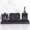 Suministros de Hotel Baño Juego de Tocador de Cuatro Piezas Modelo Transfronterizo de Resina Set de Baño para Habitación Kit de Suministros de Baño