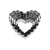 Molde cortador de galletas de acero inoxidable, forma de corazón de amor, herramienta de corte para hornear tortillas de frutas, molde de acero inoxidable