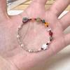 2024 Nuevo Hilo Rojo Tejido de Flores Diseño Creativo Sentido Avanzado de la Vida Cuerda Roja Rica Flor Pulsera Hecha a Mano