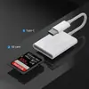 Adaptador Multifunción Tres en Uno para Tarjeta de Memoria USB Apple Tipo C Lector de Tarjetas USB Teléfono Móvil Computadora Otg