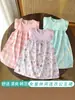 Verão Novo Roupa Infantil Atacado Colorido Patchwork Floral Manga Bufante Vestido de Menina Vestido Infantil Vestido de Princesa