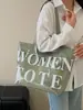 Bolso Tote Transfronterizo 2026 Estilo Nuevo para Mujer, Diseño de Letras de Alta Gama, Gran Capacidad, Estilo para Viajes Diarios, Bolso de Hombro y de Mano Personalizado