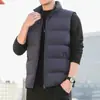 Nueva chaqueta exterior de plumón para otoño e invierno, chaleco chaqueta chaleco para hombre, talla grande de invierno, chaqueta chaleco cálida sin mangas
