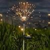 Luces de Fuegos Artificiales Solares para Patio, Luces de Diente de León de Ocho Modos, Luces Decorativas Impermeables para Navidad en Jardín Exterior