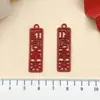 Surtido de 30 suministros de boda de bendición de fortuna roja estilo chino, colgante DIY, caja de dulces, llavero, accesorios de joyería