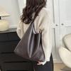 Saco de estilo ocidental saco de commuter tote para mulheres 2023 nova moda sólida cor texturizada bolsa de ombro popular bolsa axilar este ano