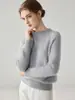 Nueva colección de otoño e invierno: suéter grueso de cuello redondo 100% cachemira con mangas raglán, con un patrón de punto texturizado, perfecto como capa base o jersey informal