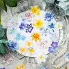 Paquete de Pegatinas de Pájaros Italianos: Serie ¿Cuánto Sabes de Flores? - Base Decorativa para Diario Tema Floral Pequeño Pegatinas de Material, 50 Hojas, 6 Diseños