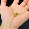 Colar com pingente de elo de anel feminino, corrente de clavícula, novo estilo, sem queda, 18k, dourado, moderno, acessórios de celebridades da internet, colar, corrente, ins