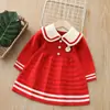 Vestido de Punto para Niña Aikyung Ropa Infantil Otoño Invierno 2026 Nuevo Estilo Coreano Vestido de Punto con Cuello Redondo Falda para Niña Pequeña
