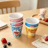 Copo Infantil de Melamina Desenho Animado Copo de Água Fofo Gêmeos Jardim de Infância Resistente a Quedas Copo para Enxaguar a Boca Bebê Copo para Beber Doméstico