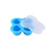 Caja de silicona de 4 orificios para suplemento alimenticio para bebés y niños, hermética, para conservar alimentos, molde para cubitos de hielo, helado, hielo de frutas, molde para hornear, plato para pastel