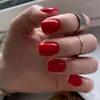 Esmalte de Uñas Acabado al por Mayor Color Sólido Clásico Monocolor Manicura Uñas Postizas Uñas Rectangulares Parches de Uñas Portátiles