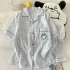 Pijama nuevo para mujer hecho de algodón nube, adecuado para primavera, otoño y verano, con un diseño dulce y casual, de manga corta, se puede usar afuera, ropa de casa fina