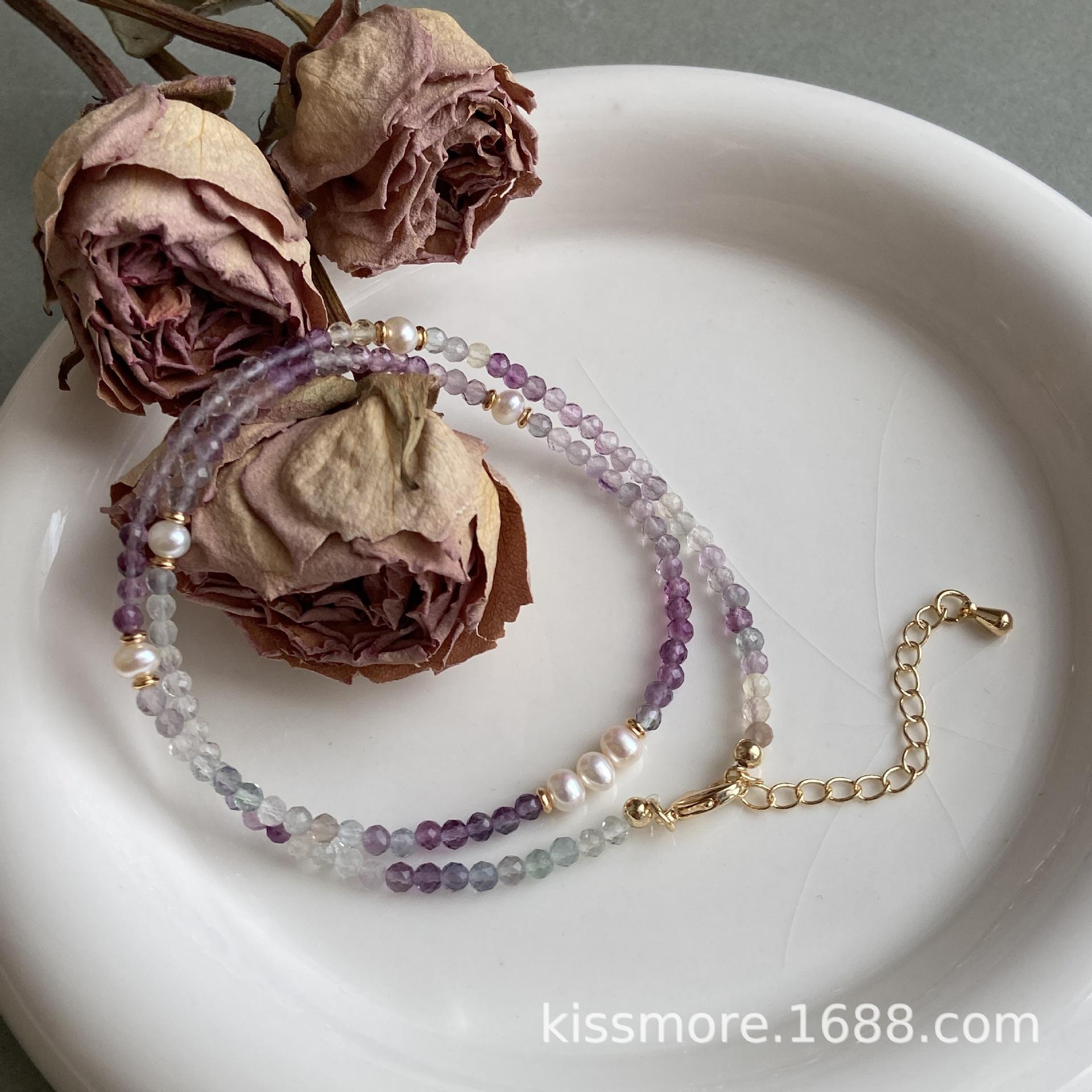 小颗紫色萤石间隔珍珠项链5.jpg