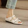 Sandalias de Punta Abierta con Lazo Estilo Nuevo para Uso al Aire Libre, Pantuflas sin Cierre, Zapatos Casuales de Cuña, Tallas 33-43, Zapatos de Exportación de Amazon