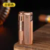 Mechero de Queroseno Estilo Antiguo de Metal Austriaco a Prueba de Viento Creativo para Hombre Rueda de Pedernal Nostálgica Mechero de Queroseno