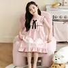 Bata de Noche para Niñas 2026 Nuevo Verano Algodón Nube Tirantes Pijama Infantil Dibujos Animados Lindos Ropa de Casa para Bebé Estudiante