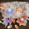 Resina de Cristal de Amapola DIY Pendientes de Pez Dorado Koi Colgante Llavero Paisajismo de Acuario Molde de Silicona para Koi
