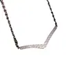 Collar de perlas naturales de luz fuerte para mujer, temperamento elegante, corona en forma de V de pluma de garza, diamante de simulación, colgante de plata S925