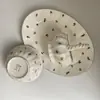 Exportar Estilo Pequeno Fresco Similar ao Mason, Prato de Peixe Cerâmico com Flores Pequenas, Prato Grande, Cesta Pequena de Flores para Desktop, Tigela Lateral de 6 polegadas para Uso Doméstico