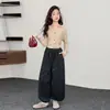 Calça de Moletom Estampada de Bolinhas para Meninas Outono 2026 Nova Início do Outono Não Forma Bolinhas Calças Esportivas para Crianças Médias e Grandes Calças Jogger Primavera/Outono