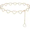 Joyería Transfronteriza Europea y Americana Anillo Sexy de Corazón Geométrico Hueco para Chica Caliente Cadena de Cintura de Empalme Cadena Corporal Dulce Fresca de Playa para Mujeres