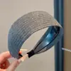Faixa de Cabeça Veludo Vintage Curta de Aba Larga para Mulheres, Novo Estilo para Início de Outono, Faixa de Cabelo Versátil de Coroa Alta para Sair, Acessório de Cabelo Presilha